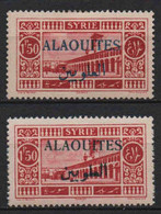 Alaouites- 1925 -  Tb De Syrie Surch - N° 28 + 28a Surch Noire  -  Neuf *  - MLH - Ungebraucht