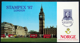 Norway 1987 Card For Stamp Exhibition Stampex 87 London ( Lot 3179 ) - Brieven En Documenten