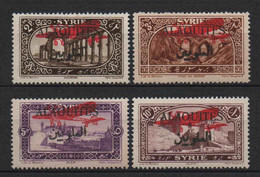 Alaouites- 1926 -  Tb Avec Surch Avion  - PA 9 à 12 -  Neuf *  - MLH - Unused Stamps