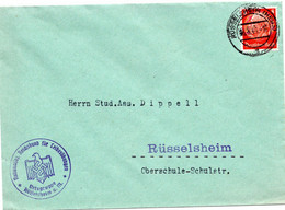 54750 - Deutsches Reich - 1940 - 8Pfg Hindenburg OrtsBf D NS-Reichsbundes F Leibesuebungen RUESSELSHEIM - Non Classificati