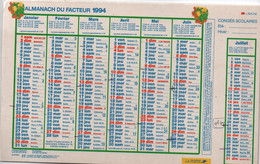 Almanach Du Facteur /La Poste / LAVIGNE/ La Poste à Votre Service /1994               CAL495 - Big : 1991-00