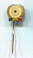 Archery Shooting - Romania Association Federation, Vintage Pin Badge Abzeichen - Tiro Con L'Arco