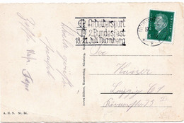 54756 - Deutsches Reich - 1929 - 8Pfg Ebert EF A AnsKte NUERNBERG - ARBEITERSPORT 2. BUNDESFEST ... -> Leipzig - Other & Unclassified