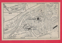 CARTE PLAN 1925 - APT FAUBOURGS - CHEMINS DE FER DES ALPES - Carte Topografiche