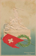 Embossed Swiss Flag Winkelried Denkmal In Stans  Niederbipp Vers Havane Cuba 1902 - Stans