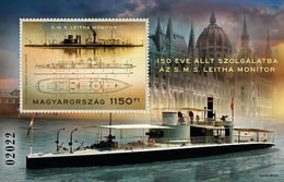 Hungary - 2022 - Leitha Steam Monitor Ship - 150th Anniversary - Mint Souvenir Sheet - Nuevos