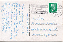 54766 - DDR - 1964 - 10Pfg Ulbricht EF A AnsKte HALLE - ZAHLENLOTTO 10 JAHRE GEWINN FUER ALLE -> Westdeutschland - Unclassified