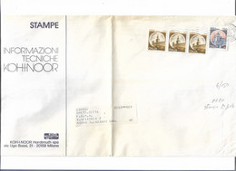 CASTELLI £.120+10x3-TARIFFA STAMPE 2° PORTO -PT 20 -- TIMBRO POSTE MILANO - - 1981-90: Storia Postale