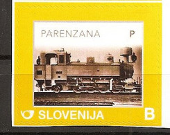 SLOVENIA 2015,TRAIN,TRAINS,UPON LOCOMOTIVE,PARENZANA,adheziv,MNH - Treni