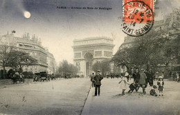 S10773 Cpa 75 Paris - Avenue Du Bois De Boulogne "au Clair De Lune" - Parigi By Night