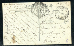 Belgique - Oblitération Poste Militaire Belge Sur Carte Postale En FM En 1918 Pour La Belgique  - S 72 - Belgische Armee