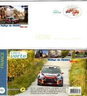 PAP Rallye De France Alsace 2012 Lettre Verte Lot De 4 Edition Très Limitée Citroën Sebatien Loeb Sport Automobile - PAP: Sonstige (1995-...)