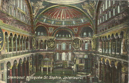 TURKIYE - STAMBOUL. MOSQUEE ST. SOPHIE, INTERIEUR I - ED. FRUCHTERMANN # 318 - 1910 - Turkey