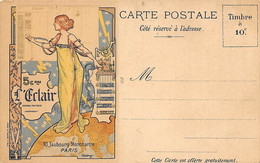 Thème  Journal Politique Indépendant   L'Eclair  .   Femme  Art Nouveau .Politique Ciseaux Balance (voir Scan) - Satiriques