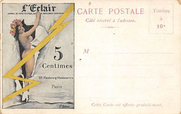 Thème  Journal Politique Indépendant   L'Eclair  .   Femme  Art Nouveau .Politique  Illus.. Ribera (voir Scan) - Sátiras