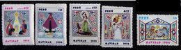 Peru/Pérou  1974-80  YT N°PE 607,19,90, A392,409 Noël (5val) - N** - Peru