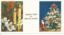 JOYEUX NOEL : Petite Vue Bougie Et Sapin 147x80 - Santa Claus