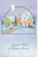JOYEUX NOEL : Village Au Clair De Lune 112x160 - Altri & Non Classificati
