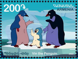 ARMENIA, 2022, MNH,CHILDREN'S PHILATELY, ARMENIAN CARTOONS, PENGUINS, VIN THE PENGUIN,1v - Sonstige
