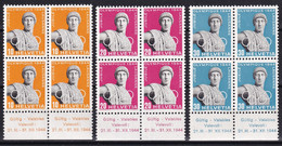 Viererblockserie MiNr. 428 - 430 Schweiz 1944, 21. März. 50 Jahre Internationales Olympisches Komitee - Postfirsch/**/MN - Neufs