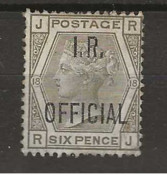 1882 MNG GB  IR Official SG O4 - Officials