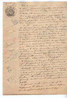 VP20.444 - LERE - Acte De 1850 - Vente D'un Pré Sise à SURY Par Mr GARSONNIN  à Mr GADOIN Juge à COSNE - Manuscrits