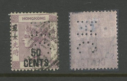 HONG KONG PERFINS - 50c On 48c QV Stamp With Perfin Of Melchers & Co. - Otros & Sin Clasificación