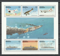 Dominica 1995 Kleinbogen Mi 1996-2001 MNH WORLD WAR 2 - PACIFIC WAR - AIRPLANES - Aerei