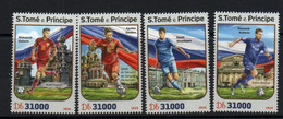 SOCCER - ST THOMAS PRINCE - 2016 - RUSSIA WORLD CUP SET OF 4   MINT NEVER  HINGED - 2018 – Rusland