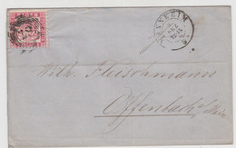 BRIEF.  ALTDEUTSCHLAND. BADEN . 3 Kr. MANNHEIM (N). EŸSSENS & CLAUS. TO OFFENBACH - Lettres & Documents