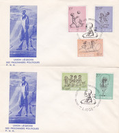 Enveloppes FDC Série Complète 1399 à 1403 Jeux D'enfants Union Liégeoise Des Prisonniers Politiques - 1961-70