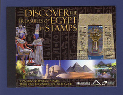 EGYPTE   Neufs **   Y. Et T.   Carnet Des Trésors D'Egypte En 30 Timbres Avec 1 Timbre Or 22 Carats - Ungebraucht