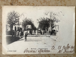 Algérie :CPA Précurseur 1905 Marengo (Hadjout) " Rue Principale " - Autres & Non Classés