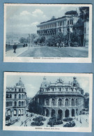Italia. N. 2 Cartoline Anni 1920/30, Genova.  Circonvallazione A Mare, Palazzo Della Borsa. - Genova