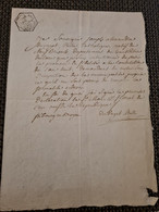 Papier Timbre FRIBOURG EN BRISGAU Joseph ALEXANDRE DURAGET Prêtre De Neuf Brisach Promesse De Prêtrise  An 9 - Covers & Documents