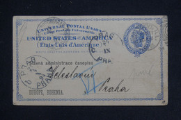 ETATS UNIS - Entier Postal Commercial Avec Repiquage Au Dos De Chicago Pour Praha En 1894 - L 131609 - ...-1900