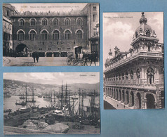 Italia. N. 3 Cartoline Inizio Anni 1900. Genova. Il Porto,Palazzo Poste E Telegrafi, Palazzo San Giorgio. - Genova