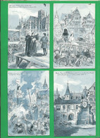 THEME ILLUSTRATEUR : Robida Série Complète De 12 Cartes Sur Jeanne D'Arc,  Serie F, Edition Baudelot Paris - Robida