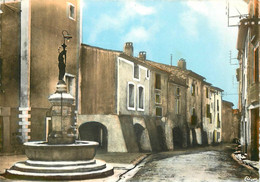 ANIANE - Place De L'église Et La Fontaine. - Aniane
