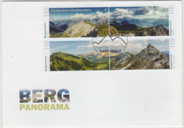 FDC Liechtenstein 2022 Bergpanorama Mountain View Panorama De Montagne Alpes Alps - Briefe U. Dokumente
