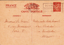 B01-399 Carte Postale Entier Paris 06-05-1941 - Cartes Précurseurs