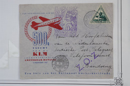 BE10  NEDERLAND  BELLE LETTRE RR  1937 500 EME  A  BANDOENG SUMATRA    HOLLAND  ++SURCHARGE++++AFFR. PLAISANT - Poste Aérienne