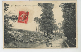 LOUVRES - La Route Des Carrières (berger Avec Chien Et Moutons ) - Louvres