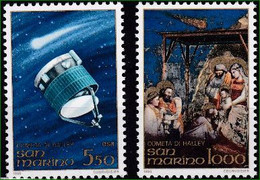 1986 San Marino  Mi: 1137+1138** / Y&T: 1131+1132** Comet Di Halley,Natale-Navidad-Noël-Christmas-Weihnachten - Unused Stamps