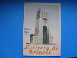 1939 CARTOLINA LOTTERIA TRIPOLI TASSA PAGATA RICOPERTA MOLTO RARA - Biglietti Della Lotteria
