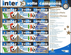 2010 - SAN MARINO - INTER 3 VOLTE CAMPIONE   - FOGLIETTO NUOVO - Neufs