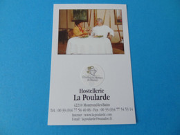 Carte De Visite Hostellerie La Poularde 42 Montrond Les Bains - Cartoncini Da Visita