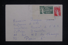 FRANCE - Vignette  De Bretigny Sur Enveloppe En 1970 Pour Paris - L 131650 - Covers & Documents