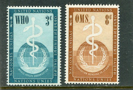 UNITED NATIONS - NEW YORK   - 1956  OMS  SET   MINT NH - Nuevos