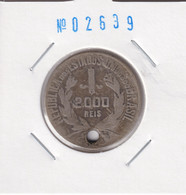 Brazil 2000 Reis 1924 Hole Silver - Brazil